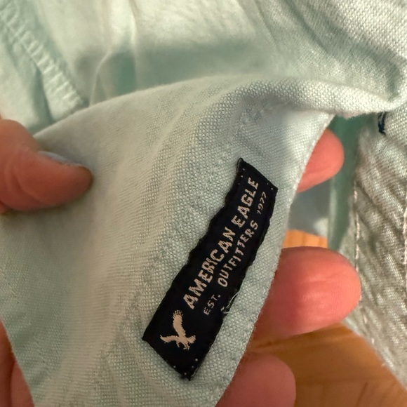 American Eagle Outfitters Mint Green Button Down Shirt - Picture 4 of 7